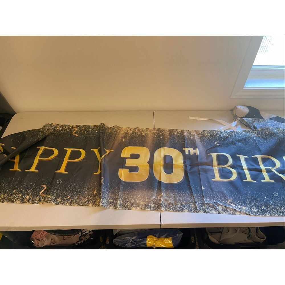 Happy 30th Birthday Banner 117x 19